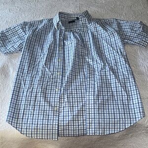Arrow Blue and White Checkered Casual Button Down Shirt
